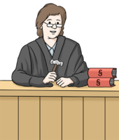 Richterin am Richterpult