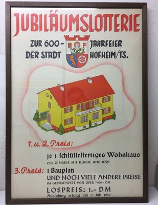 Plakat Jubiläumslotterei 1952
