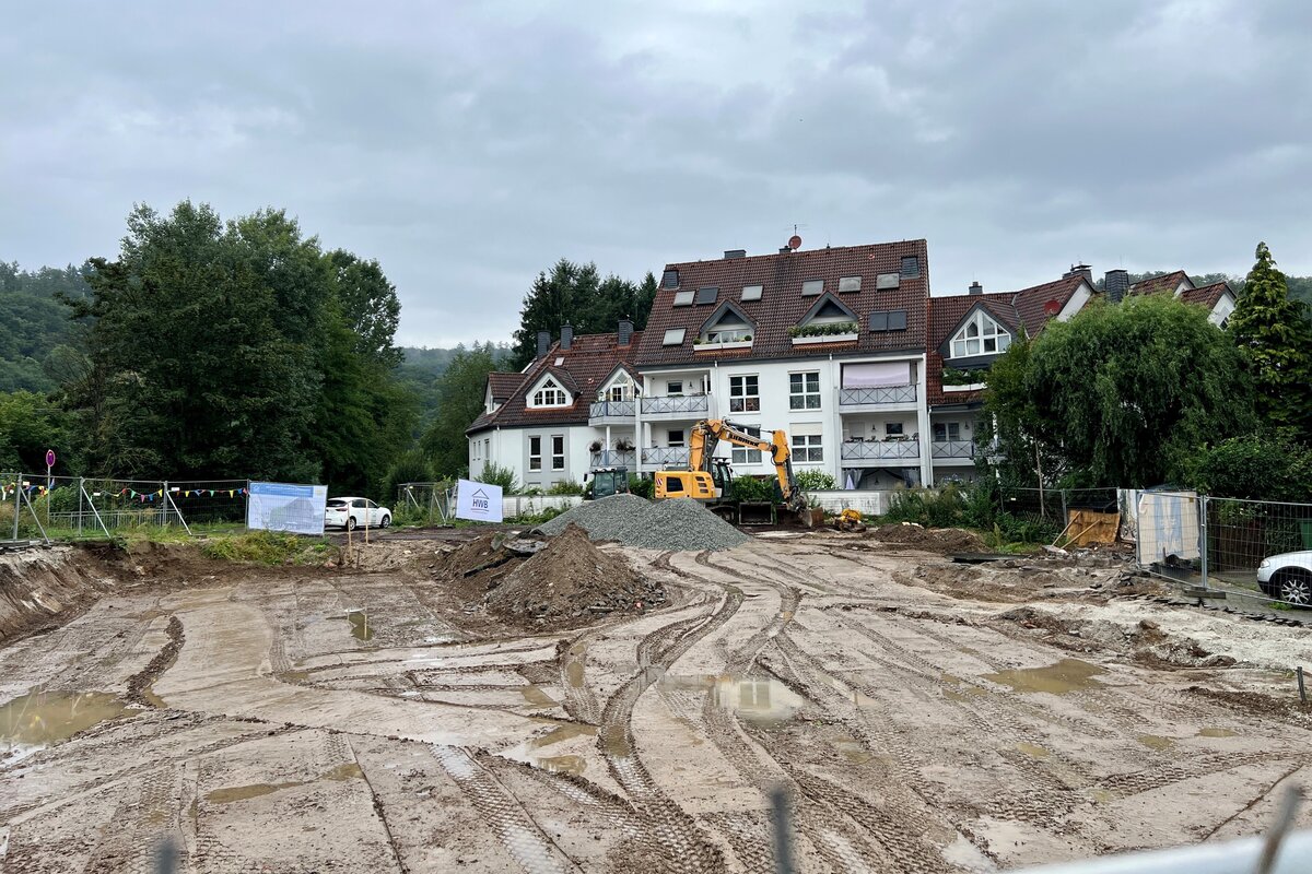 Bauarbeiten am Nahkauf-Areal in Lorsbach