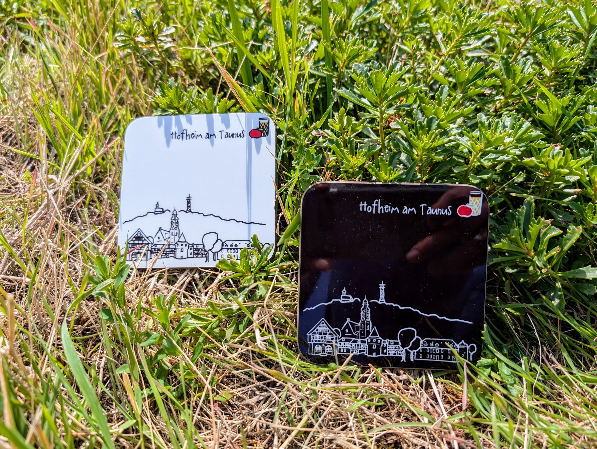 Untersetzer "Hofheim Skyline", weiß oder schwarz 