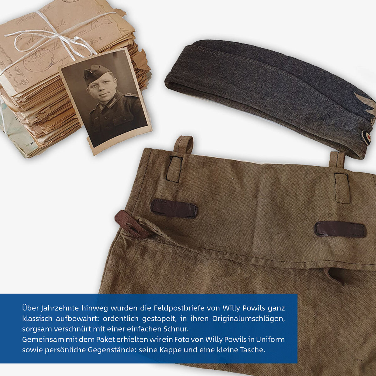Feldpost aus dem Zweiten Weltkrieg – jahrzehntelang sorgsam aufbewahrt. Feldpost aus dem Zweiten Weltkrieg – jahrzehntelang sorgsam aufbewahrt.