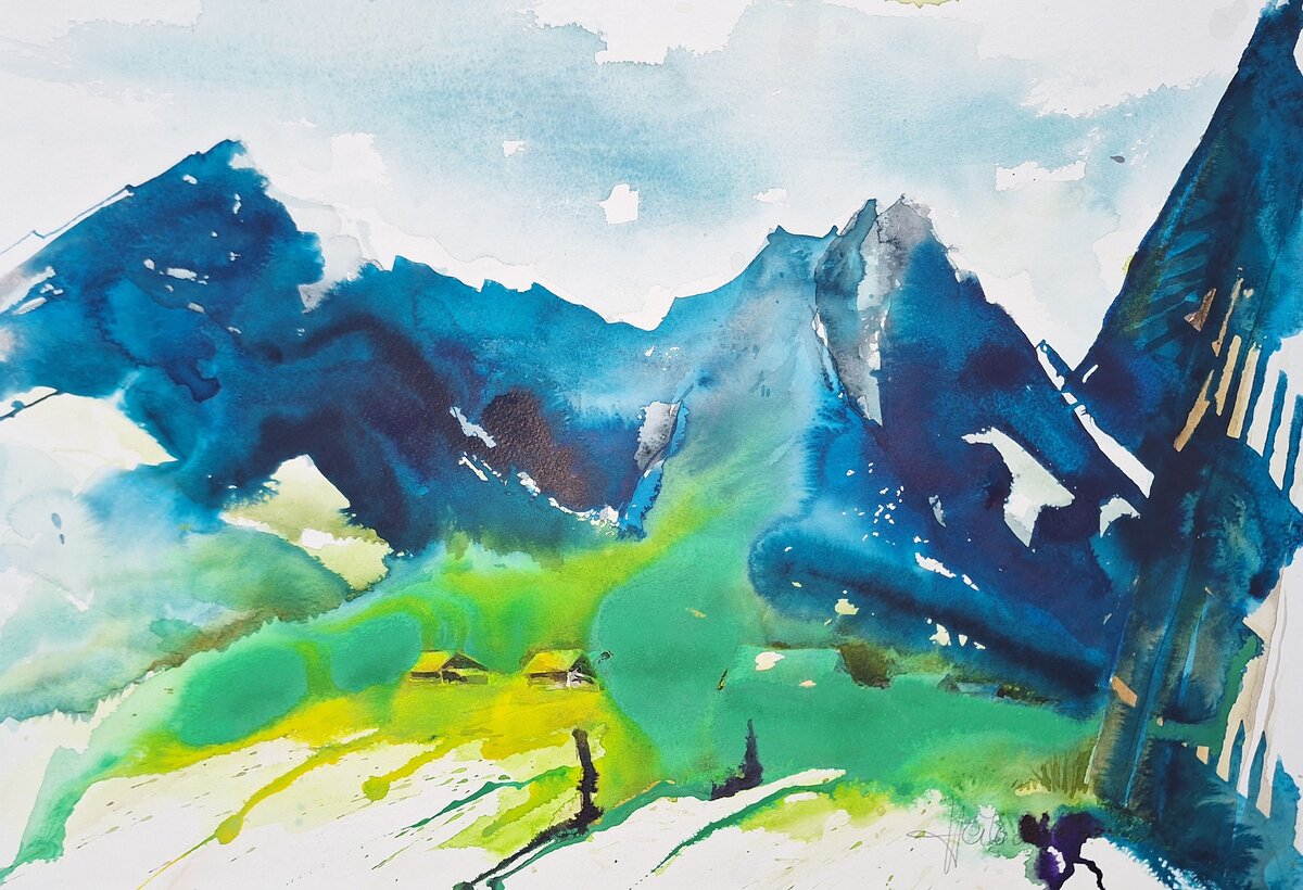 Aquarell-Bild der Künstlerin Heike Wölfel