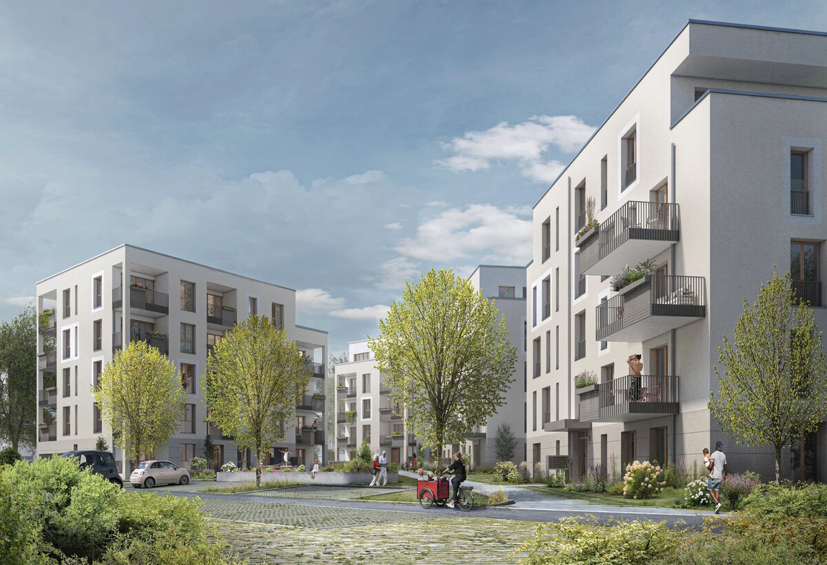 Visualisierung des geplanten Bauvorhabens in Hofheim-Nord