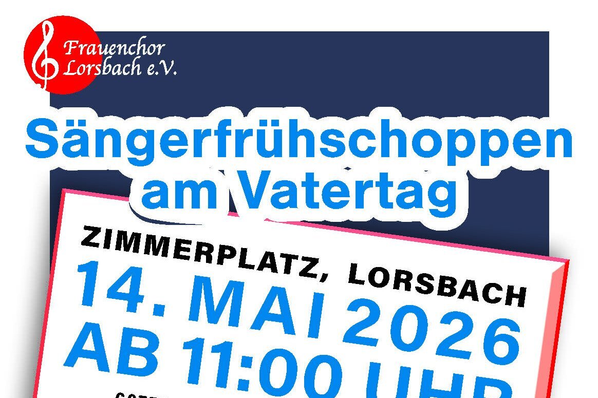 Plakat: Sängerfrühshoppen vom Frauenchor Lorsbach