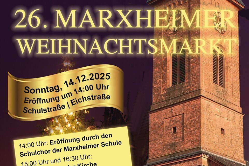 Plakat: Weihnachtsmarkt Marxheim