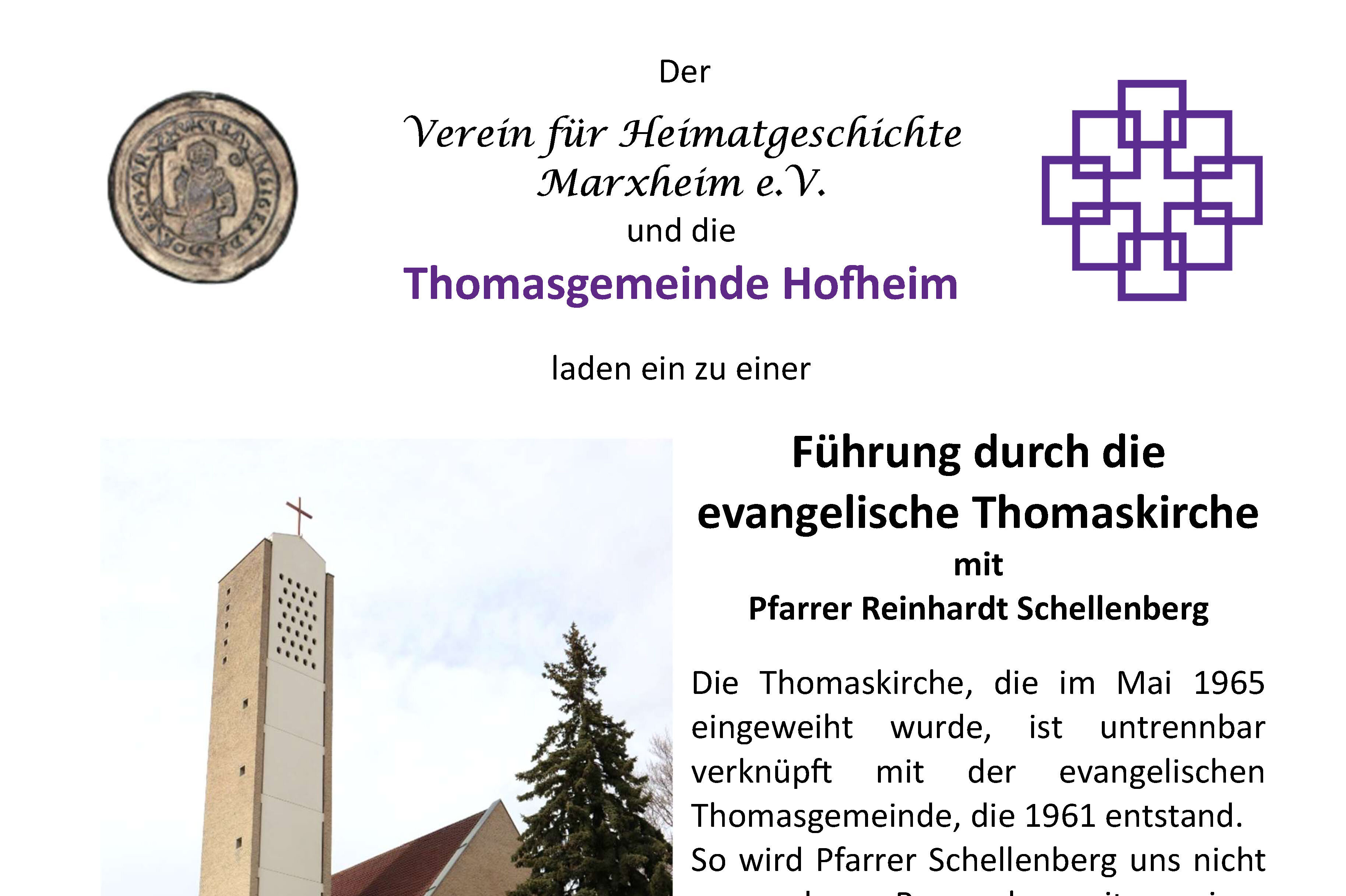 Plakat: Führung durch die evangelische Thomaskirche