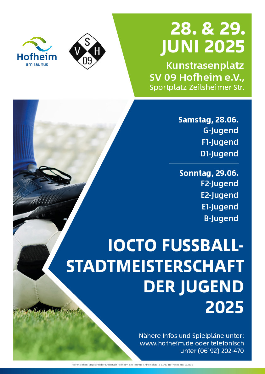 Plakat: Fußballstadtmeisterschaft der Jugend 2025
