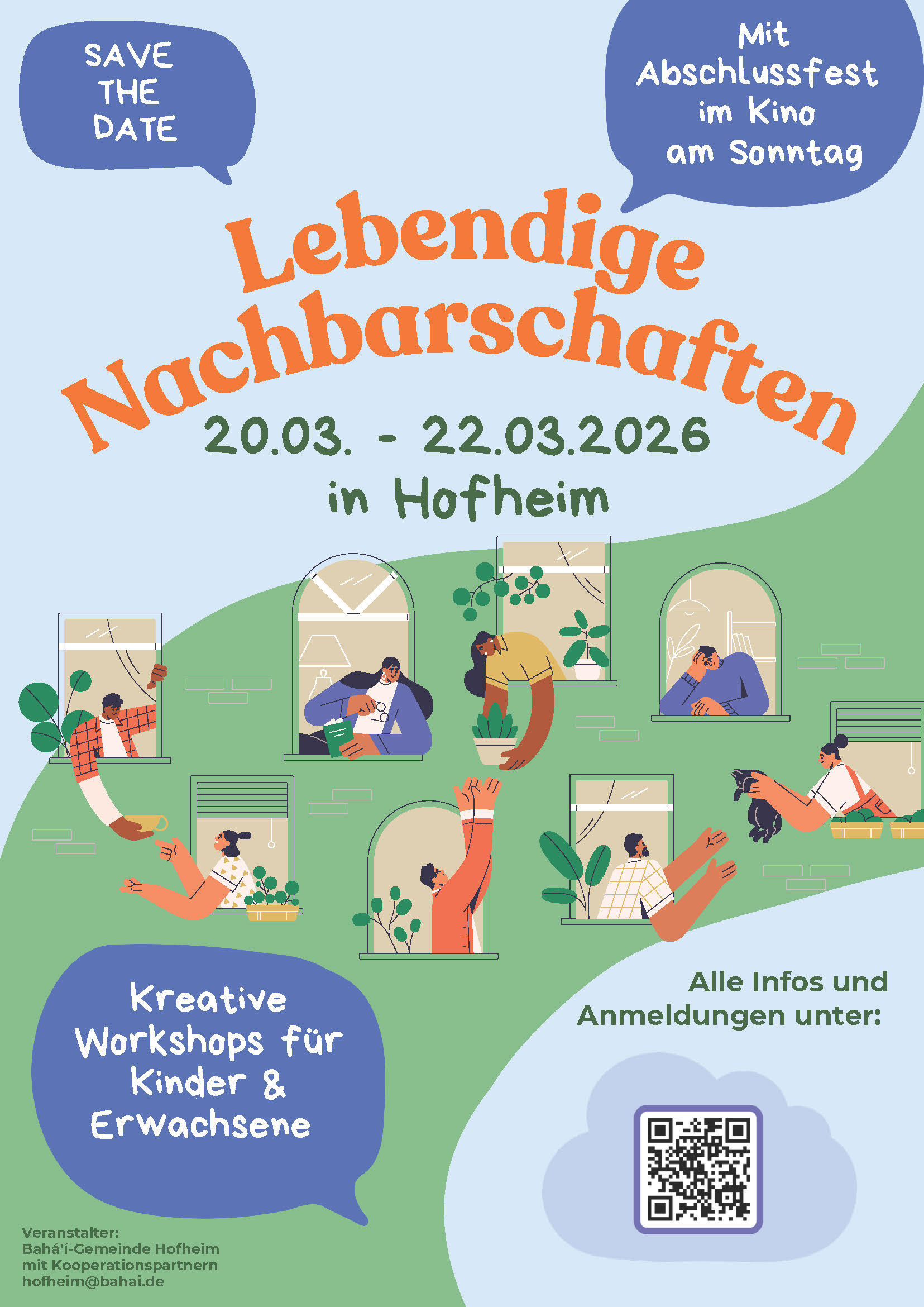 Plakat: Lebendige Nachbarschaften