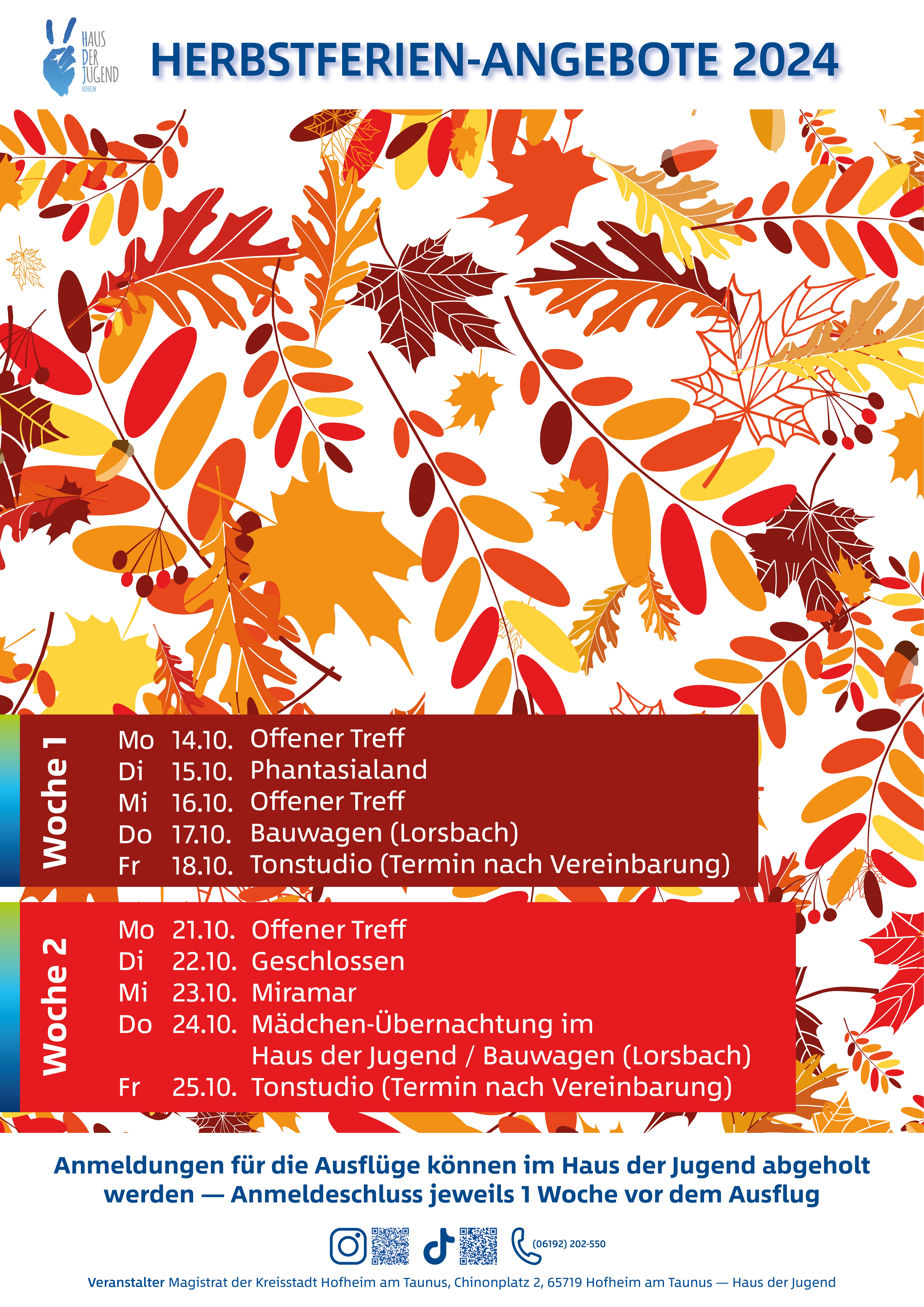 Ferienprogramm Haus der Jugend