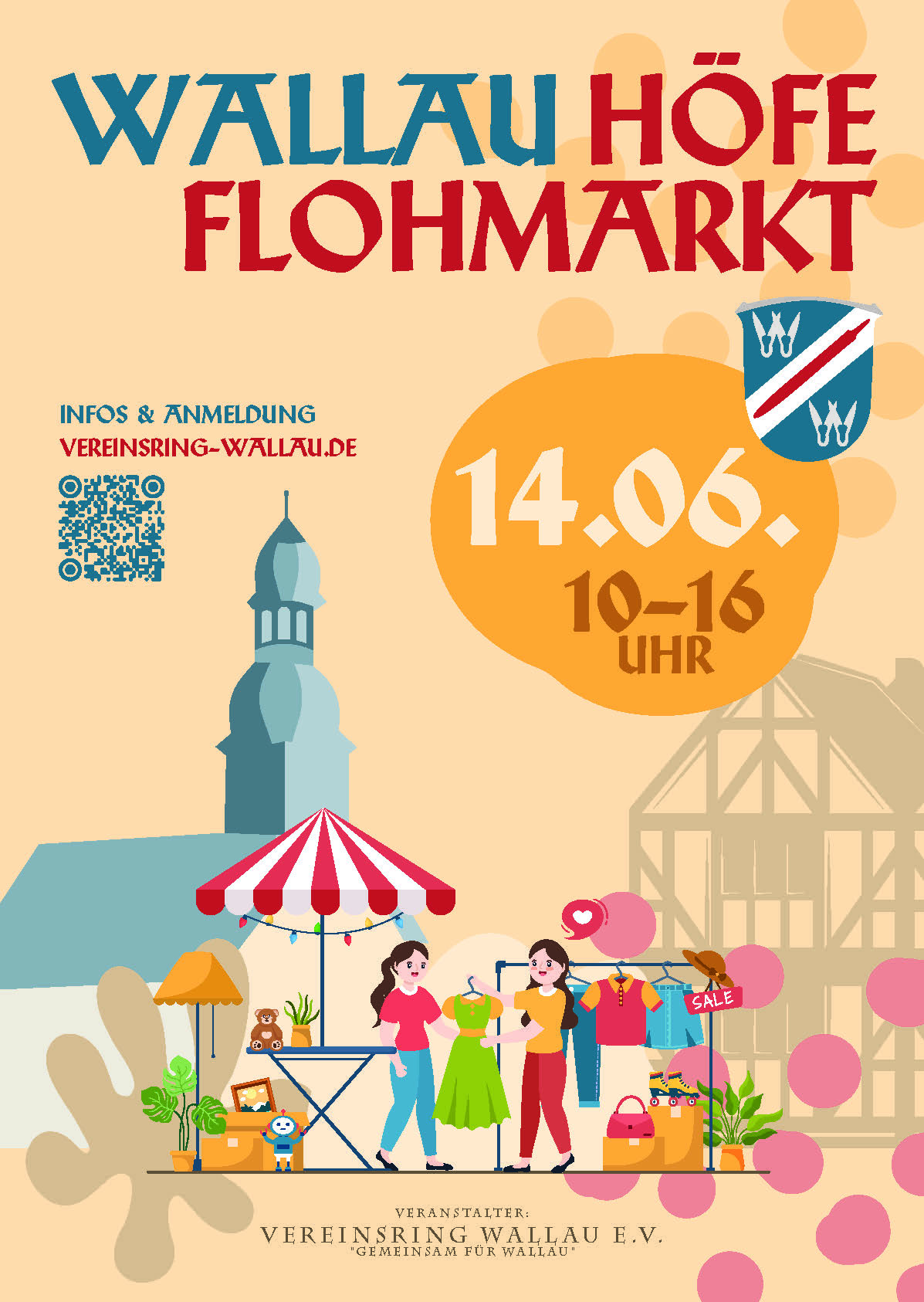 Plakat: Wallauer Höfe-Flohmarkt