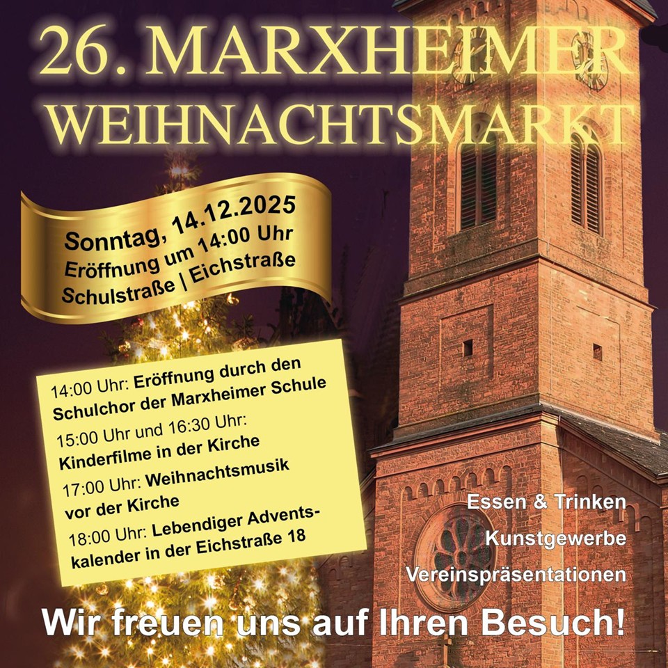 Plakat: Weihnachtsmarkt Marxheim